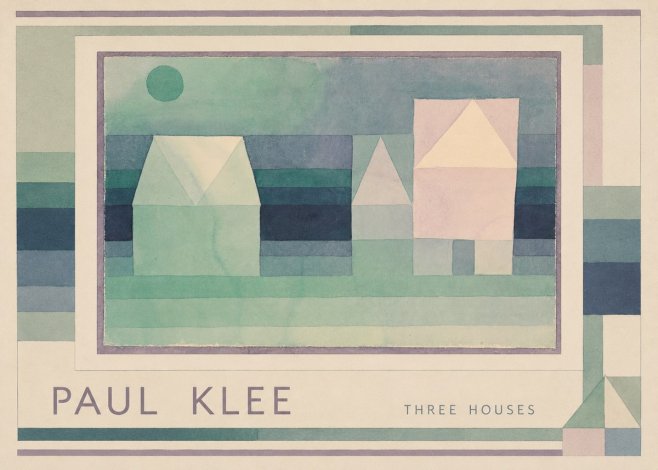 Paul Klee Three Houses No1 - Juliste
