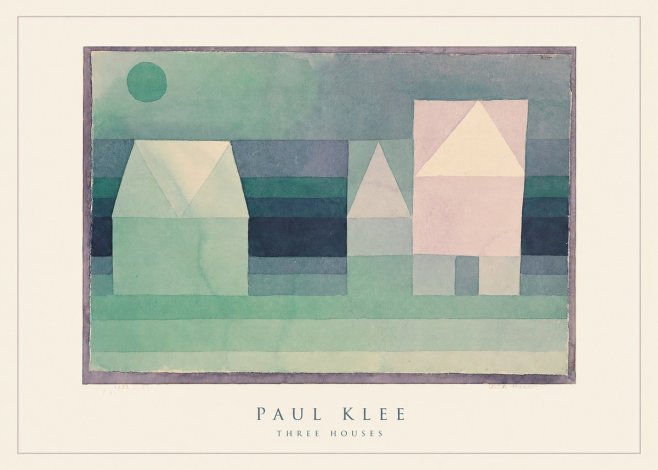 Paul Klee Three Houses No4 - Juliste