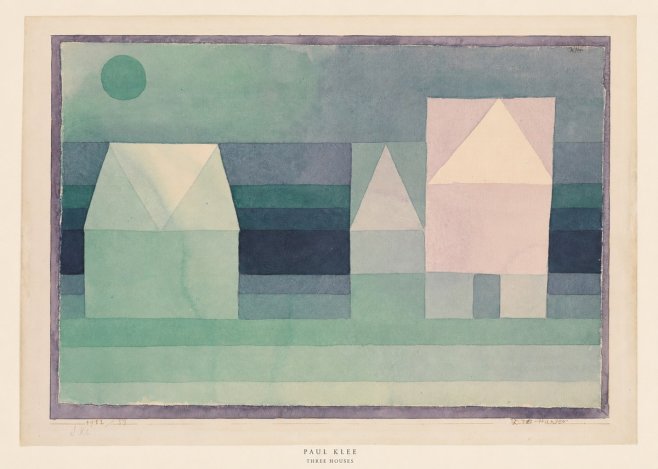 Paul Klee Three Houses No6 - Juliste