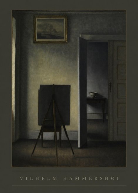 Vilhelm Hammershøi Interior with the Artist's Easel III No6 - Juliste