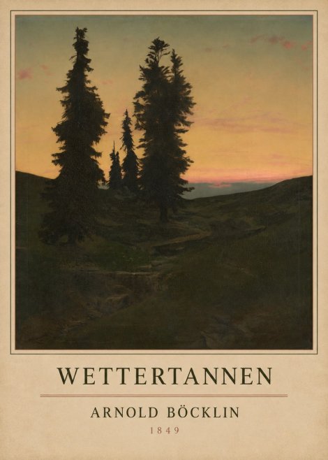 Arnold Böcklin Wettertannen No1 - Juliste