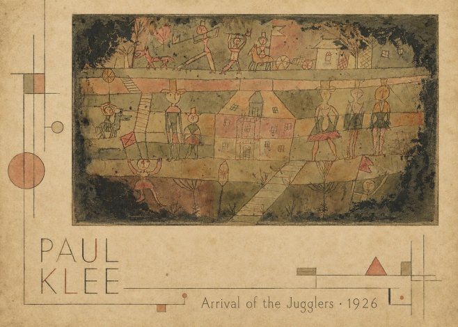 Paul Klee Arrival of the Jugglers No2 - Juliste