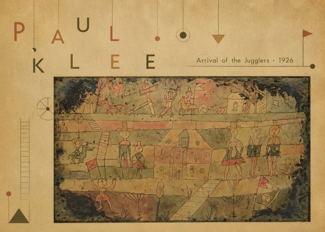 Paul Klee Arrival of the Jugglers No6 - Juliste