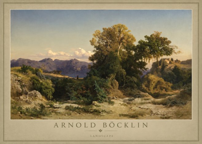 Arnold Böcklin Im Albanergebirge No6 - Juliste