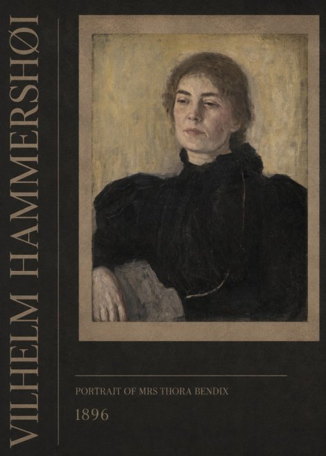 Vilhelm Hammershøi Portrait of Mrs Thora Bendix No3 - Juliste