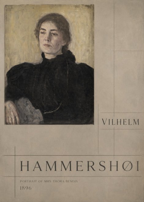 Vilhelm Hammershøi Portrait of Mrs Thora Bendix No5 - Juliste