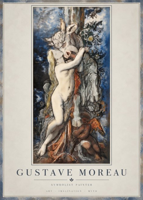 Gustave Moreau Europe and the Bull No4 - Juliste