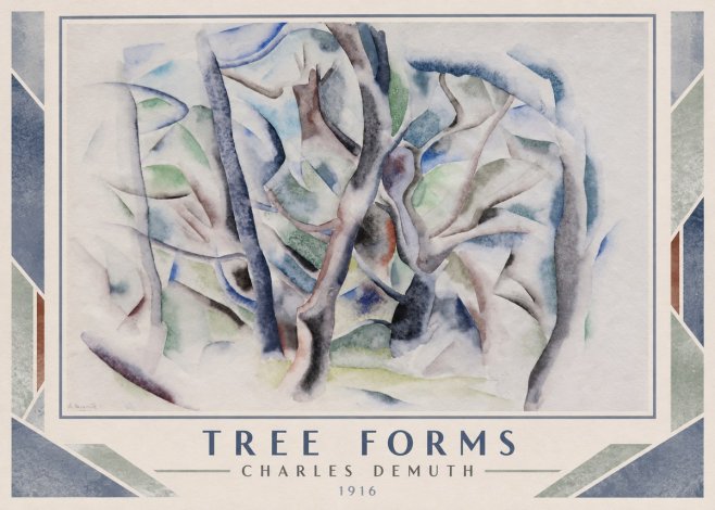 Charles Demuth Tree Forms No1 - Juliste