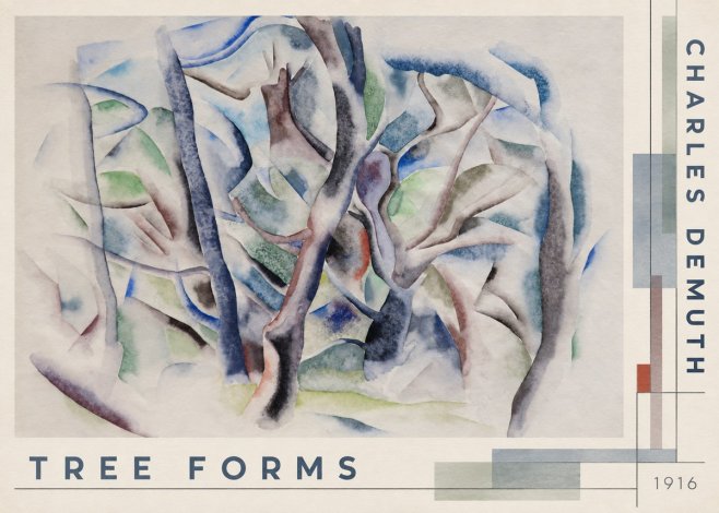 Charles Demuth Tree Forms No4 - Juliste