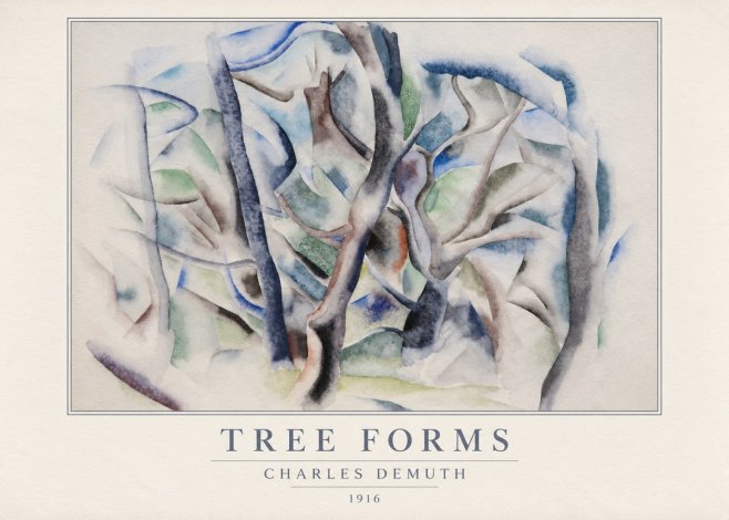 Charles Demuth Tree Forms No5 - Juliste