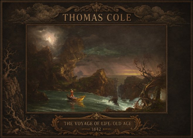 Thomas Cole The Voyage of Life: Old Age V No5 - Juliste