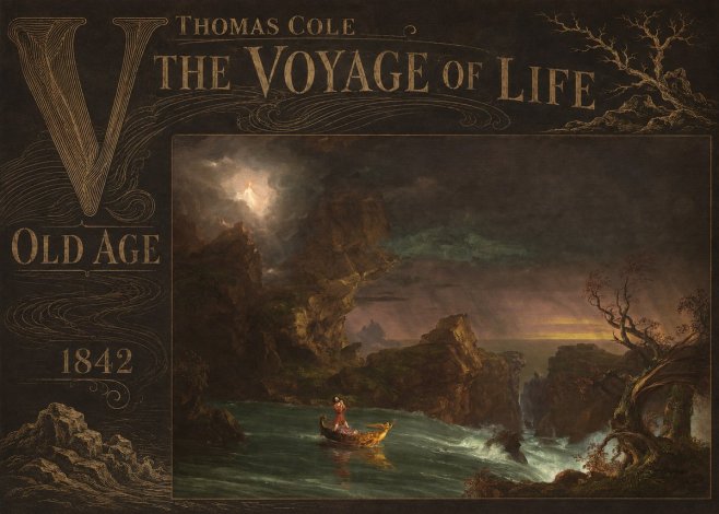 Thomas Cole The Voyage of Life: Old Age V No6 - Juliste
