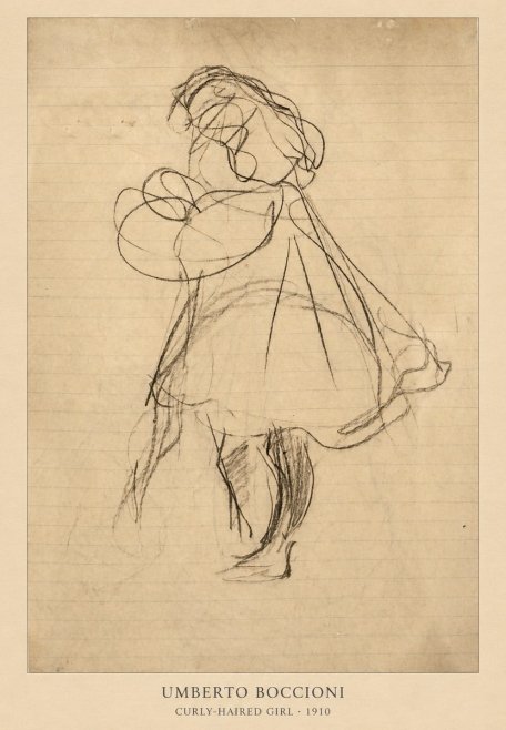Umberto Boccioni Curly-haired Girl No4 - Juliste