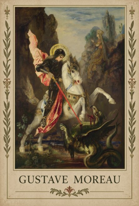 Gustave Moreau Saint George and the Dragon No2 - Juliste