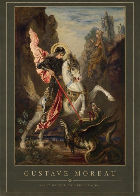 Gustave Moreau Saint George and the Dragon No4 - Juliste