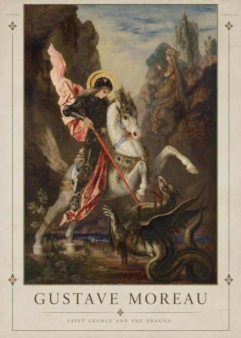 Gustave Moreau Saint George and the Dragon No6 - Juliste