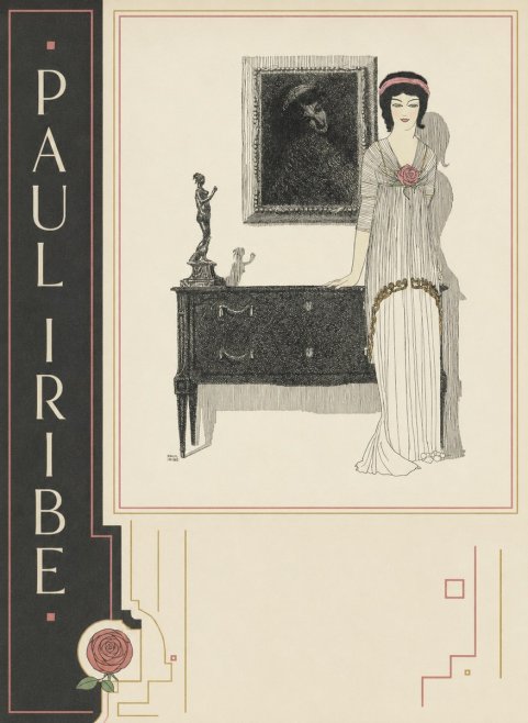 Paul Iribe Elegant Figure in Art Deco Interior No2 - Juliste