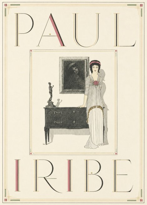 Paul Iribe Elegant Figure in Art Deco Interior No5 - Juliste