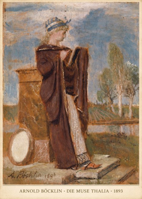 Arnold Böcklin Die Muse Thalia I No2 - Juliste