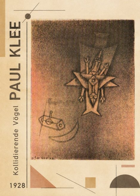 Paul Klee Kollidierende Vögel No2 - Juliste