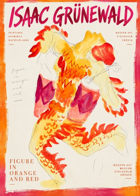 Isaac Grünewald Figure in Orange and Red No5 - Juliste