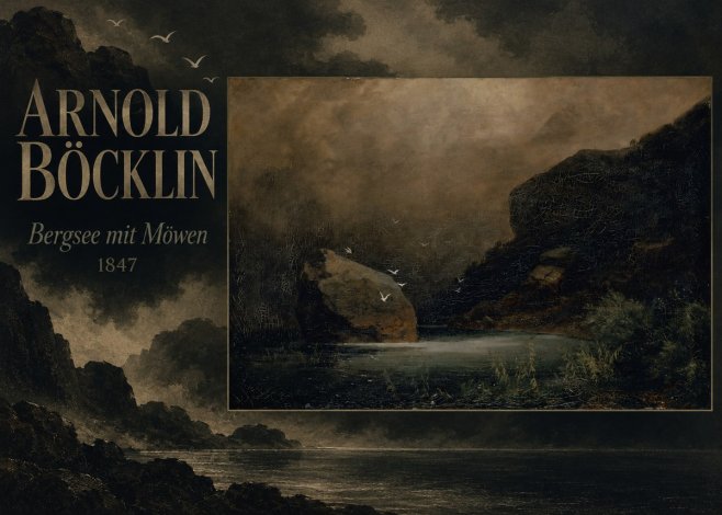 Arnold Böcklin Bergsee Mit Möwen No5 - Juliste