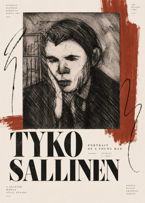 Tyko Sallinen Portrait of a Young Man No6 - Juliste