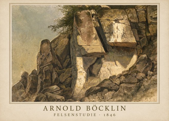 Arnold Böcklin Felsenstudie No1 - Juliste
