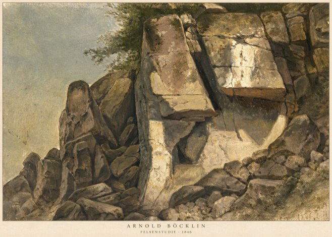 Arnold Böcklin Felsenstudie No5 - Juliste