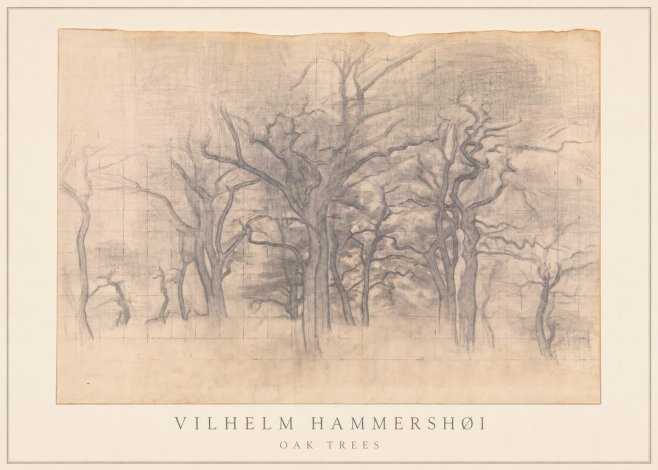 Vilhelm Hammershøi Oak Trees No1 - Juliste