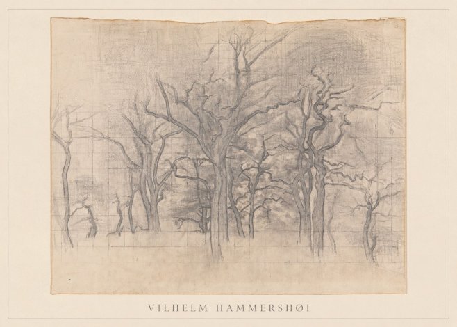 Vilhelm Hammershøi Oak Trees No2 - Juliste