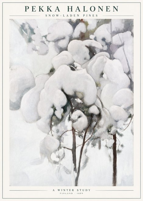 Pekka Halonen Snow-laden Pines No1 - Juliste