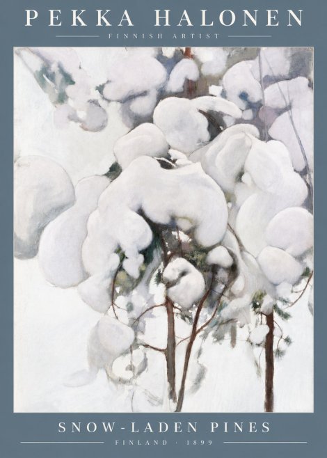 Pekka Halonen Snow-laden Pines No3 - Juliste