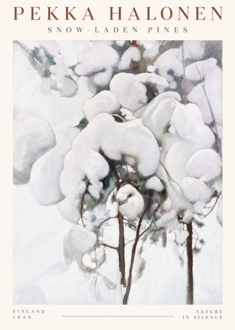 Pekka Halonen Snow-laden Pines No5 - Juliste