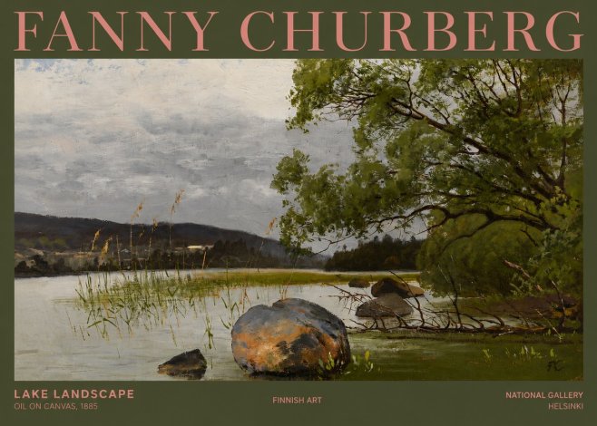 Fanny Churberg Lake Landscape No2 - Juliste