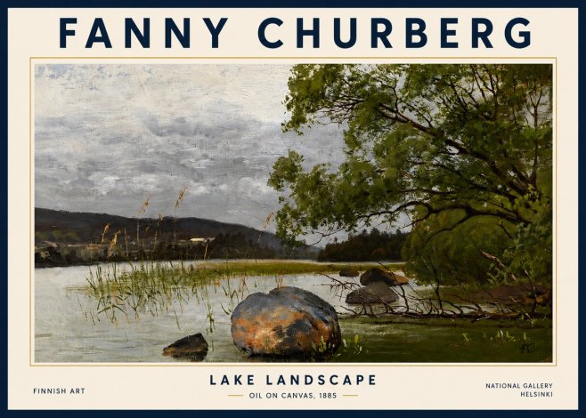 Fanny Churberg Lake Landscape No3 - Juliste