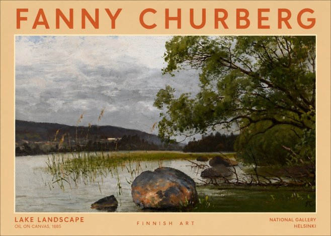 Fanny Churberg Lake Landscape No4 - Juliste