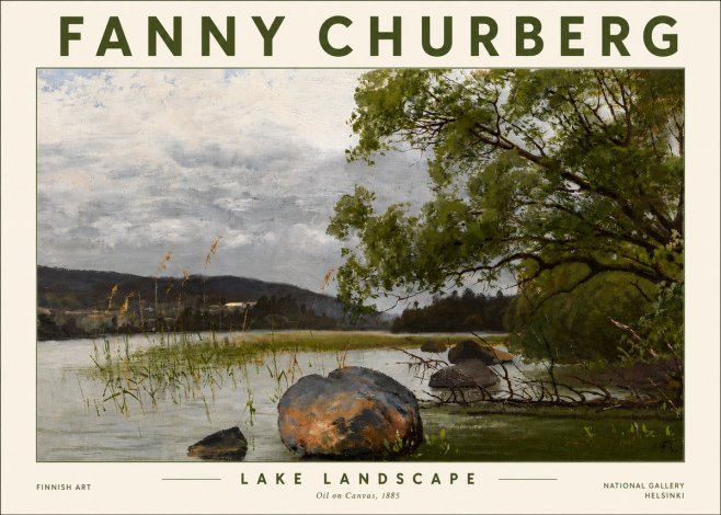 Fanny Churberg Lake Landscape No6 - Juliste
