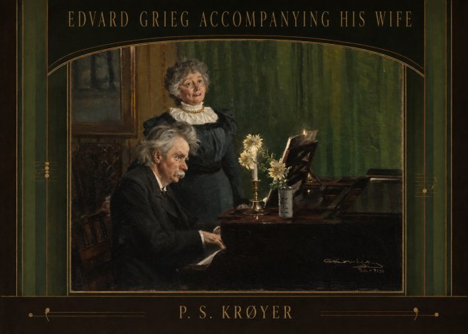 P.S. Krøyer Edvard Grieg Accompanying His Wife No6 - Juliste