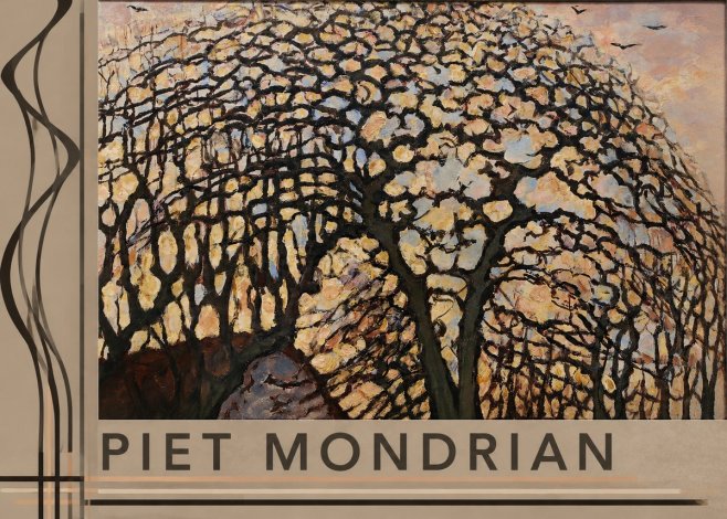 Piet Mondrian Avond (Evening); the Red Tree No2 - Juliste