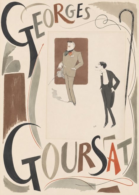 Georges Goursat Two Stylish Gentlemen No5 - Juliste