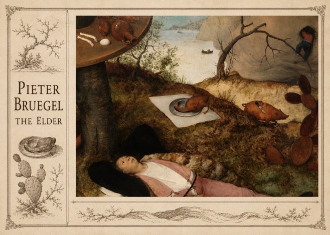 Pieter Bruegel The Land of Cockaigne II No3 - Juliste