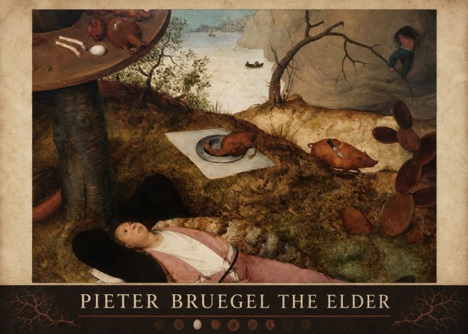 Pieter Bruegel The Land of Cockaigne II No6 - Juliste