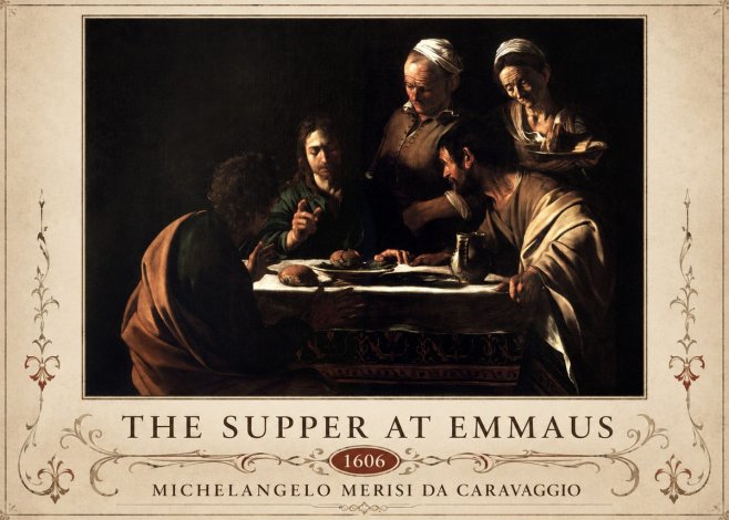 Michelangelo Merisi da Caravaggio The Supper at Emmaus II No6 - Juliste