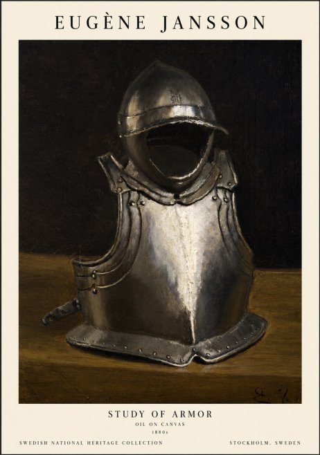 Eugène Jansson Study of Armor No1 - Juliste