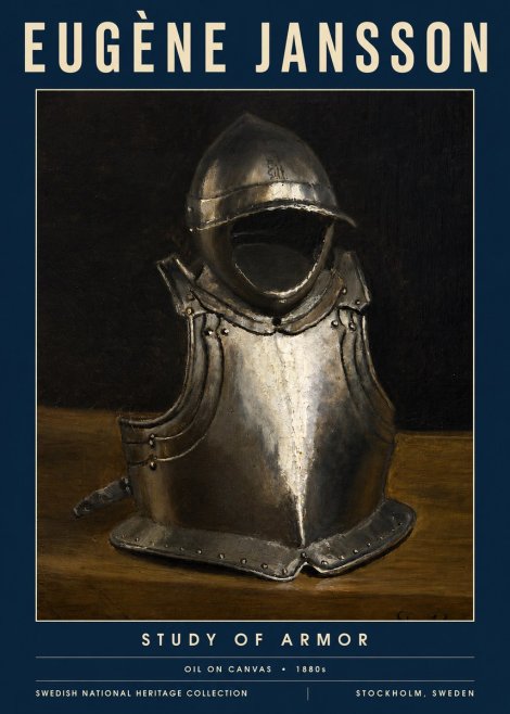 Eugène Jansson Study of Armor No3 - Juliste