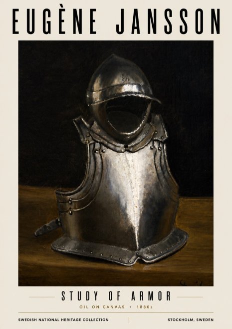 Eugène Jansson Study of Armor No5 - Juliste