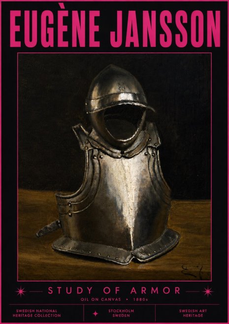 Eugène Jansson Study of Armor No6 - Juliste