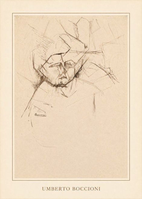 Umberto Boccioni Head Study No4 - Juliste
