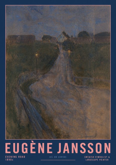 Eugène Jansson Evening Road No2 - Juliste